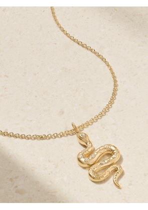 Sydney Evan - Snake 14-karat Gold Diamond Necklace - One size