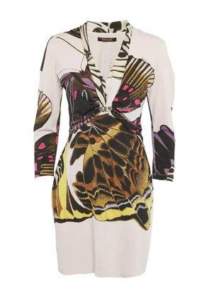Roberto Cavalli Vintage butterfly-print mini dress - Pink