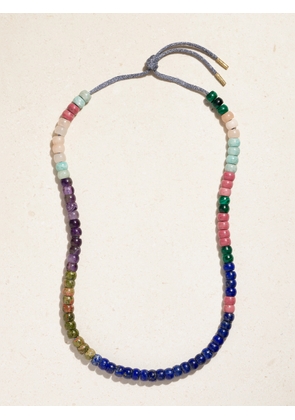 Carolina Bucci - Forte Beads Cartagena 18-karat Gold And Lurex Multi-stone Necklace - Blue - One size