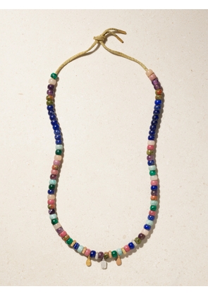 Carolina Bucci - Cartagena Forte Beads 18-karat Yellow, Rose And White Gold And Lurex Multi-stone Necklace - Blue - One size
