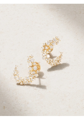 Ananya - Scatter Huggies 18-karat Gold Diamond Earrings - One size