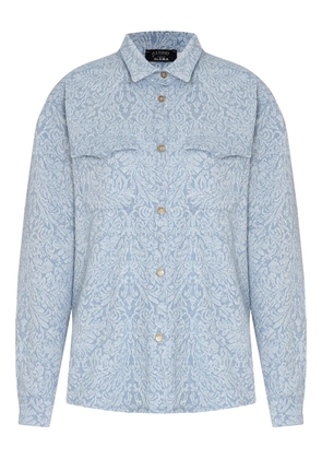 Amir Slama x Astrid floral-jacquard shirt - Blue