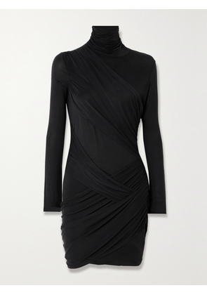 GAUGE81 - Kores Draped Stretch-jersey Turtleneck Mini Dress - Black - EU 34,EU 36,EU 38,EU 40,EU 42,EU 44