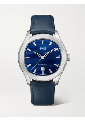 Piaget - Polo Date Automatic 36mm Stainless Steel And Leather Watch - Silver - One size