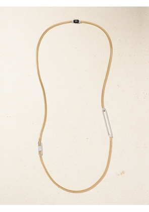 Nikos Koulis - Feelings 18-karat Yellow And White Gold, Diamond And Enamel Necklace - One size