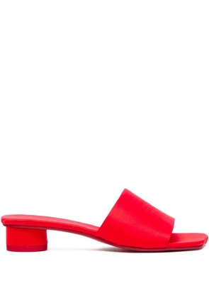MM6 Maison Margiela embossed block-heel sandals - Red
