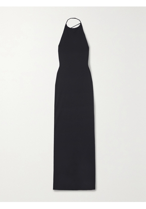 The Row - Coralia Open-back Stretch-jersey Maxi Halterneck Dress - Black - x small,small,medium,large,x large
