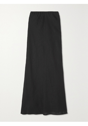 Faithfull - + Net Sustain Davina Linen Maxi Skirt - Black - x small,small,medium,large,x large,xx large