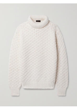 Loro Piana - Cashmere And Silk-blend Turtleneck Sweater - Ivory - small,medium,large,x large