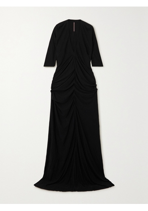 Rick Owens - Em Draped Jersey Maxi Dress - Black - IT38,IT40,IT42,IT44,IT46,IT48