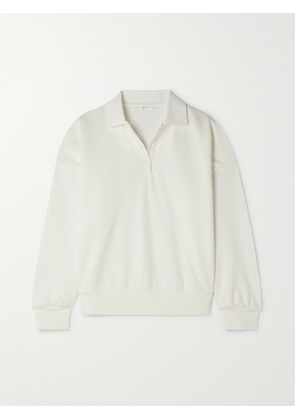 The Row - Essentials Corzas Cotton-terry Polo Top - Cream - x small,small,medium,large,x large