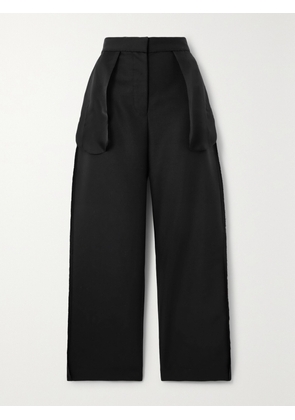 The Row - Claudiu Organza-paneled Wool And Mohair-blend Pants - Black - US2,US4,US6,US8,US12,US14