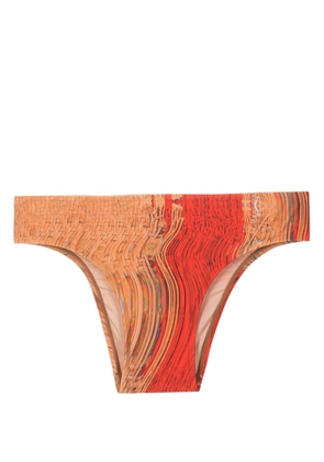 Lenny Niemeyer warped-print bikini bottoms - Brown