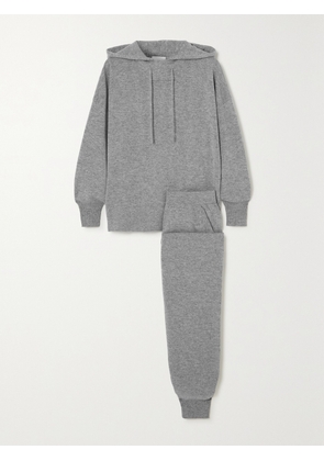 Allude - Cashmere Hoodie And Track Pants Set - Gray - x small,small,medium,large,x large