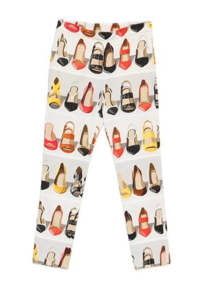 Moschino Pre-Owned shoe-print trousers - White
