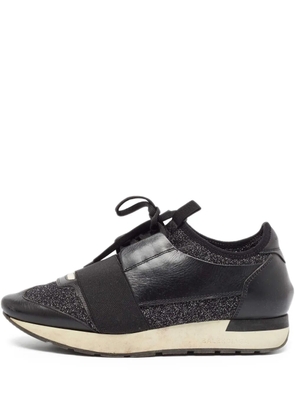 Balenciaga Pre-Owned Race Runners sparkle-embellished sneakers - Black