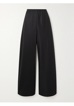 The Row - Essentials Gala Wool And Mohair-blend Wide-leg Pants - Black - x small,small,medium,large,x large
