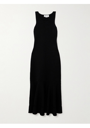 Victoria Beckham - Vb Body Ruffled Stretch-knit Midi Dress - Black - UK 4,UK 6,UK 8,UK 10,UK 12,UK 14,UK 16