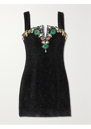 MISS SOHEE - + The Vanguard Sequin-embellished Crepe Mini Dress - Black - UK 6,UK 8,UK 10,UK 12