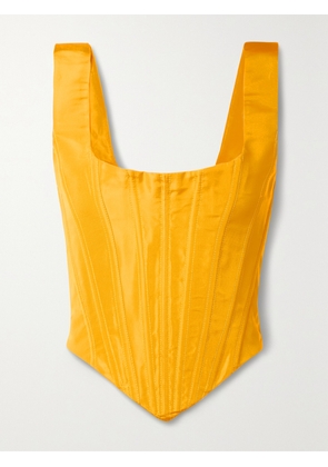 Christopher John Rogers - Silk-faille Bustier Top - Yellow - US0,US2,US4,US6,US8,US10,US12,US14