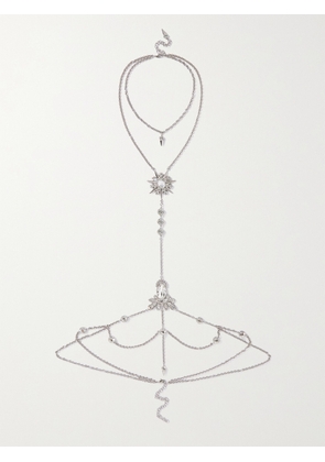 RABANNE - Silver-tone Crystal Body Chain - One size