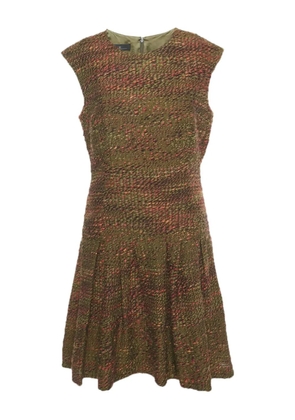 Carolina Herrera Vintage marl-knit sleeveless dress - Green