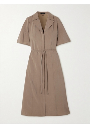 Joseph - Dareau Silk-blend Twill Midi Dress - Brown - FR 34,FR 36,FR 38,FR 40,FR 42,FR 44