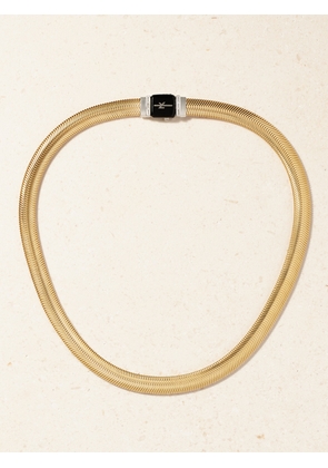 Nikos Koulis - Feelings 18-karat White And Yellow Gold, Diamond And Enamel Necklace - One size