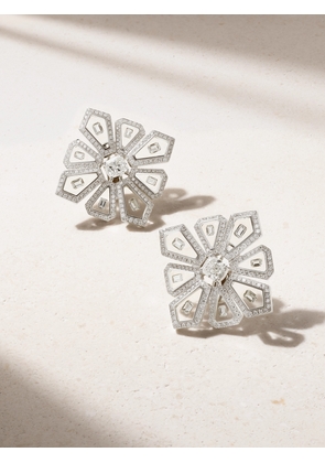 Nikos Koulis - Universe 18-karat White Gold, Diamond And Enamel Earrings - One size