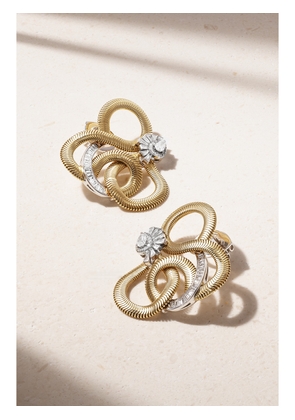 Nikos Koulis - Feelings 18-karat Yellow And White Gold Diamond Earrings - One size