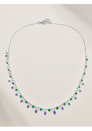 Kamyen - 18-karat White Gold Multi-stone Necklace - One size
