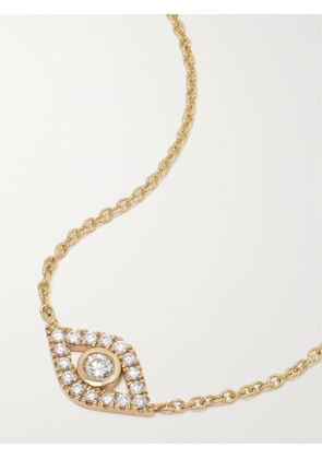 Sydney Evan - Evil Eye 14-karat Gold Diamond Necklace - One size
