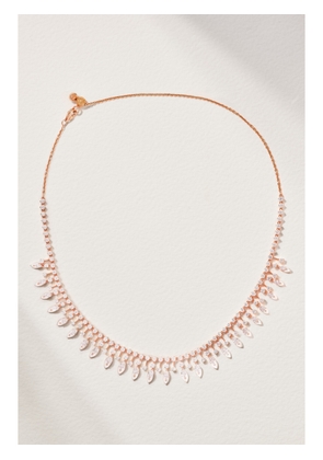 Kamyen - Marquise 18-karat Rose Gold, Diamond And Enamel Choker - One size