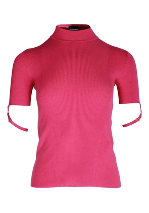 Jacquemus Pre-Owned ribbed high-neck top - Pink