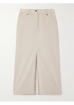 Brunello Cucinelli - Cotton-blend Corduroy Maxi Skirt - Neutrals - IT36,IT38,IT40,IT42,IT44,IT46,IT48