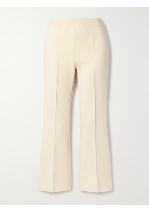 HIGH SPORT - Kick Cropped Stretch-cotton Flared Pants - White - x small,small,medium,large,x large
