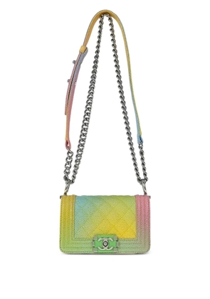 CHANEL Pre-Owned 2017 mini Boy caviar-leather shoulder bag - Yellow