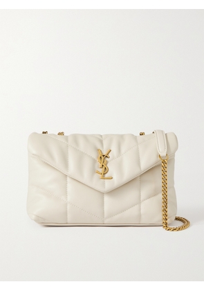 SAINT LAURENT - Puffer Toy Quilted Leather Shoulder Bag - White - One size