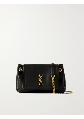 SAINT LAURENT - Nolita Mini Matelassé Leather Shoulder Bag - Black - One size