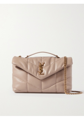 SAINT LAURENT - Puffer Toy Quilted Leather Shoulder Bag - Neutrals - One size