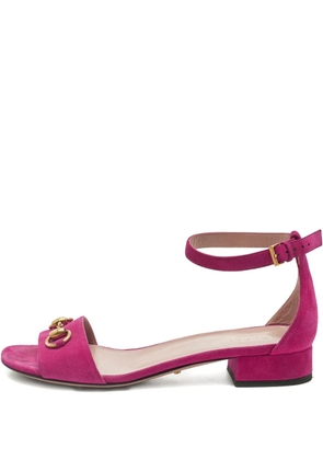 Gucci Pre-Owned Horsebit-detail leather sandal - Purple
