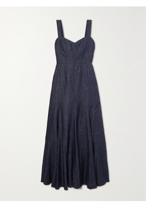 Gabriela Hearst - Gail Linen-chambray Maxi Dress - Blue - IT36,IT38,IT40,IT42,IT44,IT46,IT48