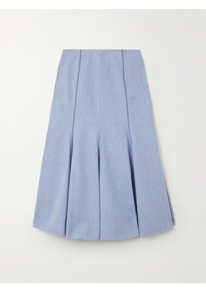 Gabriela Hearst - Amy Paneled Embroidered Denim Midi Skirt - Blue - IT36,IT38,IT40,IT42