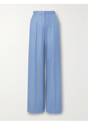 Gabriela Hearst - Vesta Wool, Silk And Linen-blend Straight-leg Pants - Blue - IT36,IT38,IT40,IT42,IT44,IT46,IT48