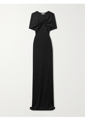 ET OCHS - + Net Sustain Olive Cape-effect Twist-front Stretch-jersey Gown - Black - US0,US2,US4,US6,US8,US10,US12