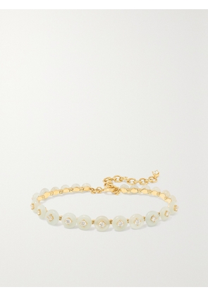 Fernando Jorge - Surrounding Small 18-karat Gold, Aquamarine And Diamond Bracelet - One size