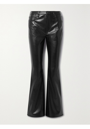 Citizens of Humanity - Lilah Recycled Leather-blend Flared Pants - Black - 23,24,25,26,27,28,29,30,31,32