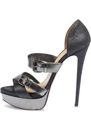 Christian Louboutin Pre-Owned 150mm leather heeled sandals - Black