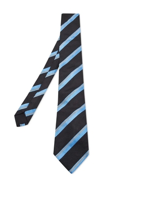 BOSS pre-owned striped silk tie - Black