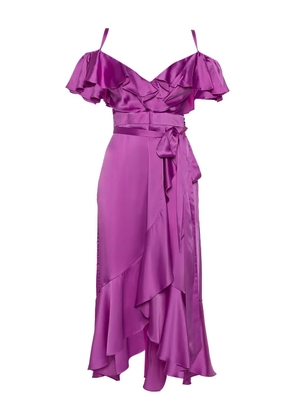 Temperley London Pre-owned ruffled wrap dress - Purple